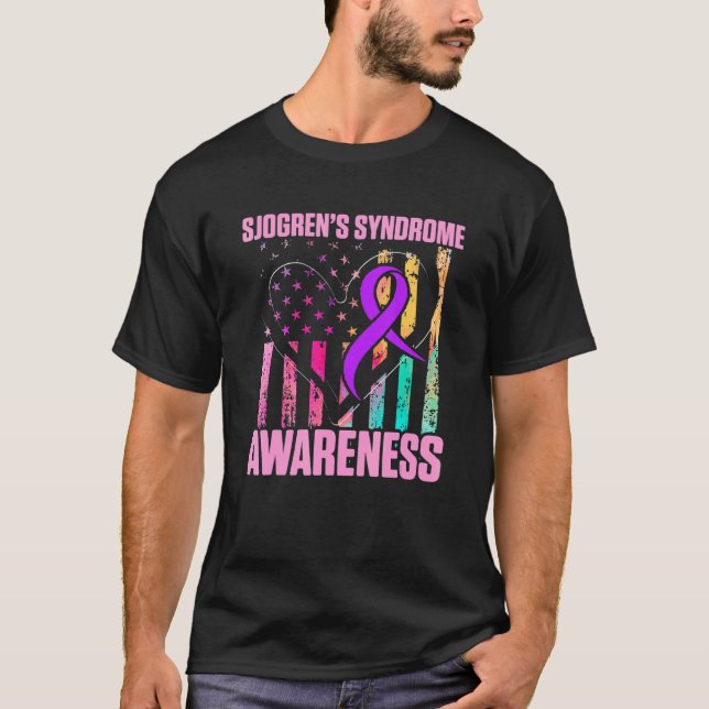 T-shirt Sjogren's Syndrome Survivor Learn Warrior 1 (Devant)