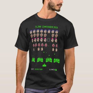 T-shirt SJW Invaders Retro Video Game T Shirt
