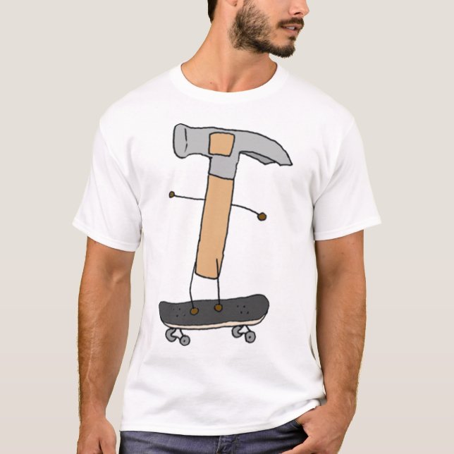 T-shirt sk8r martelé (couleur) (Devant)