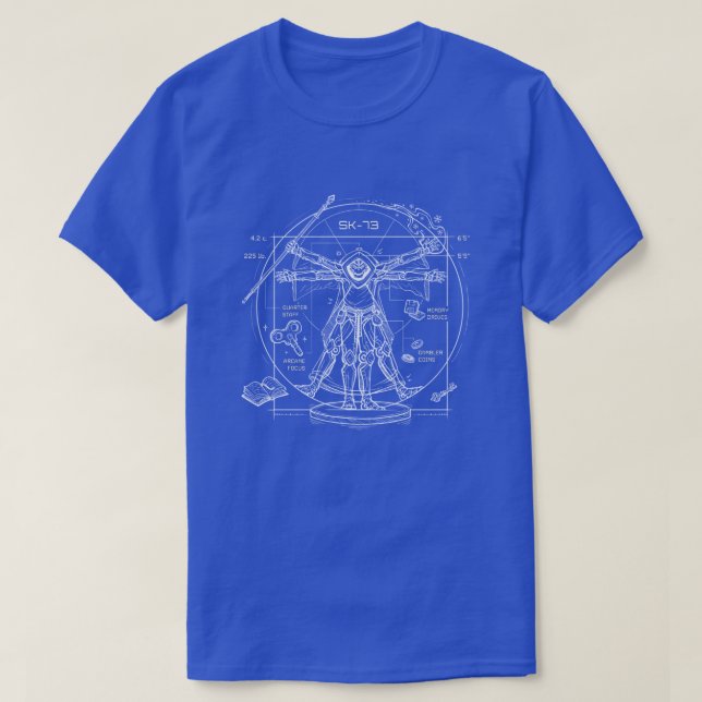 T-shirt SK-73 - bleu (Design devant)
