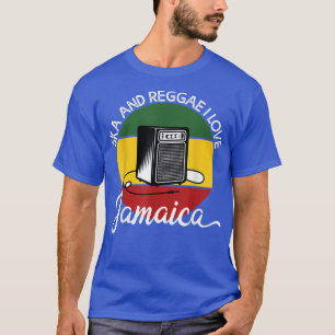 T-shirt Ska And Reggae I Love Jamaïque Music Jamaican2857