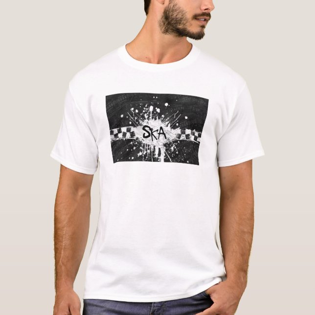 T-shirt Ska musique à damiers vieux punk rock de l'école (Devant)