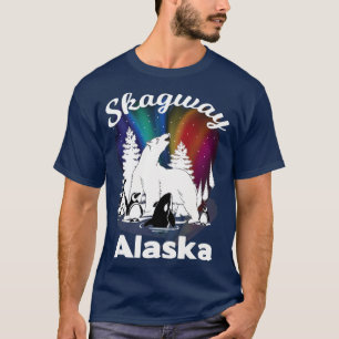 T-shirt Skagway Alaska Aurora Borealis Bear Orca
