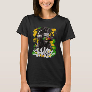 T-shirt Skaning Rastaman avec casques Graffiti Style R
