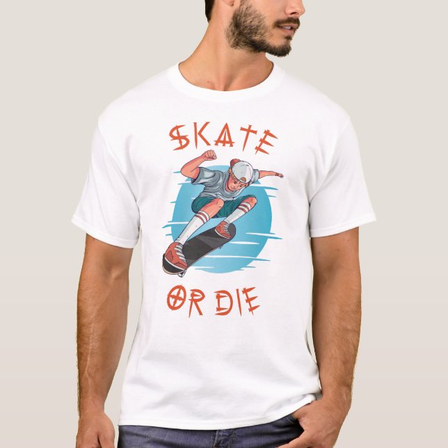 T-shirt Skate ou die Skateboarder Garçon (Devant)
