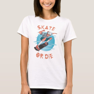 T-shirt Skate ou die Skateboarder Garçon