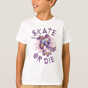 T-shirt Skate ou die Skateboarder Girl