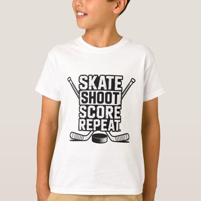 T-shirt Skate Shoot Score Repeat _4  (Devant)