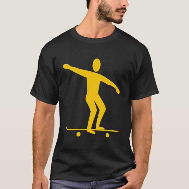 T-shirt Skateboard - Amber (Devant)