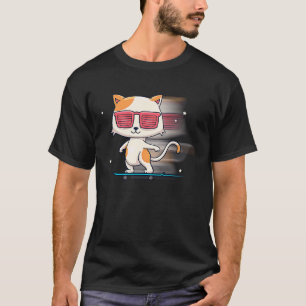 T-shirt Skateboard Chat Kitten Propriétaire animal