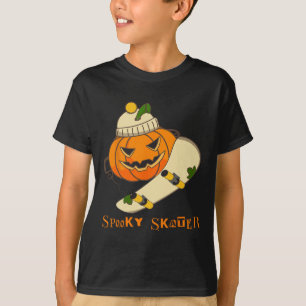 T-shirt Skateboard citrouille Halloween Costume amusant Sk