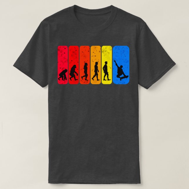 T-shirt Skateboard drôle d'évolution (Design devant)