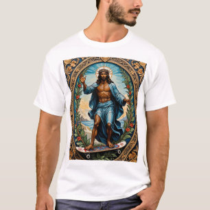 T-shirt Skateboard Jesus Sacred Art Drôle Religieux T-Shir