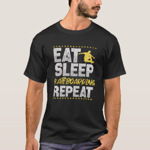 T-shirt Skateboard Manger Sleep Répéter Patinage Hobby Ska