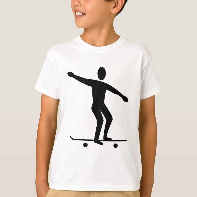 T-shirt Skateboard - Noir (Devant)