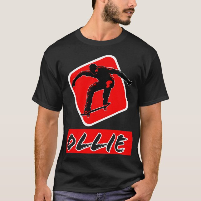 T-shirt Skateboard Ollie Skateboarder Graphic (Devant)