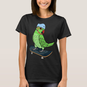 T-shirt Skateboard Parrot I Green Indian Ringneck