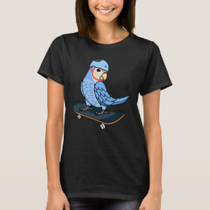 T-shirt Skateboard Parrot I Peach face Blue Lovebird