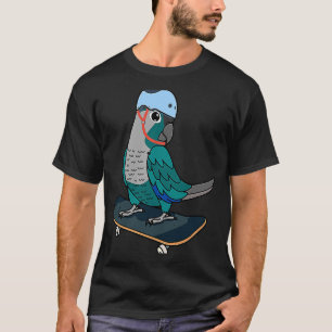 T-shirt Skateboard Parrot I Turquoise Green Cheek Conur