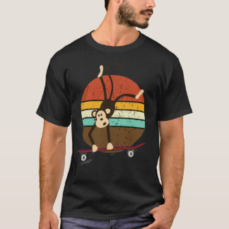 T-shirt Skateboard singe drôle cadeau