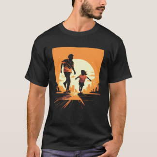 T-shirt Skateboard Skateboard Papa Skateboarder Père Daugh
