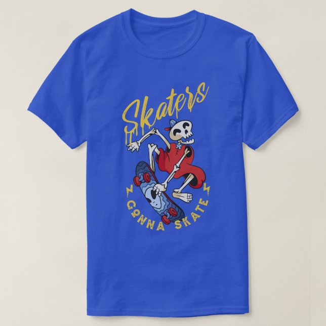 T-shirt Skateboard Skeleton Fingerboarding Skate Finge (Design devant)