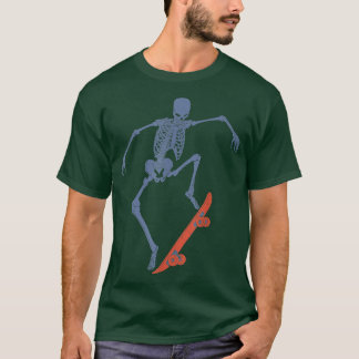T-shirt Skateboard Skeleton Skateboard Lover Funny Skate