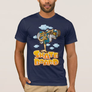 T-shirt Skateboarder and clouds