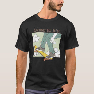 T-shirt Skateboarder Chemise Skate Pour Vie Skateboard