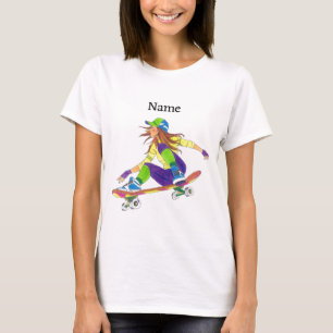 T-shirt Skateboarder Girl