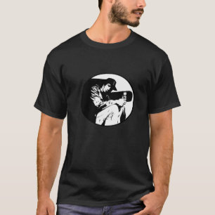T-shirt Skateboarder noir et blanc