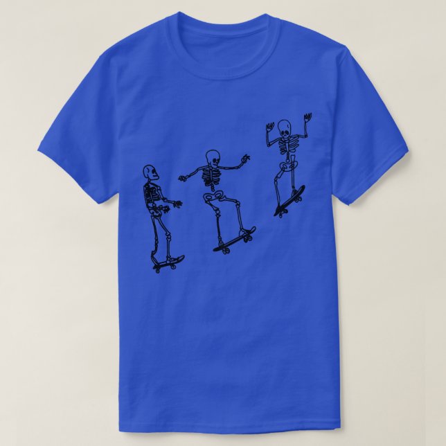 T-shirt Skateboarding Funny Skeletons Skateboard Skater Gi (Design devant)
