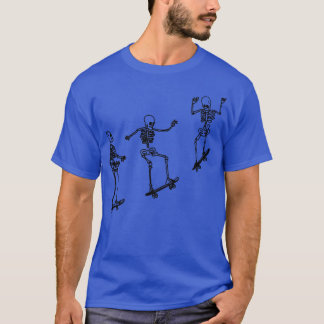 T-shirt Skateboarding Funny Skeletons Skateboard Skater Gi