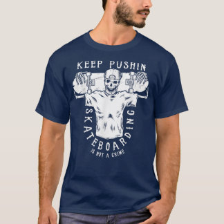 T-shirt Skateboarding Skateboard Skeleton Halloween Skateb