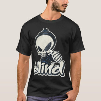 T-shirt Skateboards Aveugles Skeleton Hook Up Skate Houps