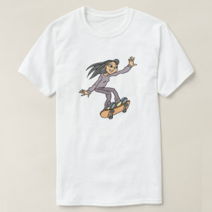 T-shirt Skater Girl Skateboard Fun Skateboard