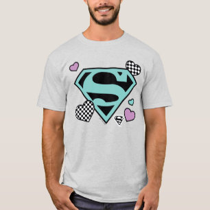 T-shirt Skater Girl Supergirl Coeurs S-Shield