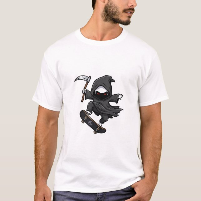 T-shirt Skater Reaper (Devant)