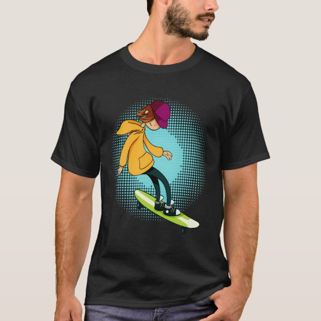 T-shirt Skaters Ayant Amusant Cool Skateboard Cadeau Pour  (Devant)