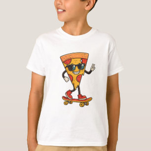 T-shirt Skateur Pizza Cool