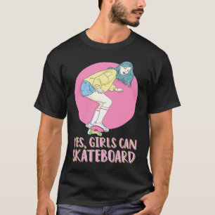T-shirt Skateuse Fille Skateur 80 Pastel Oui Les Filles Pe