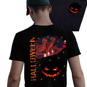 T-shirt Skeletal d'Halloween éffrayant