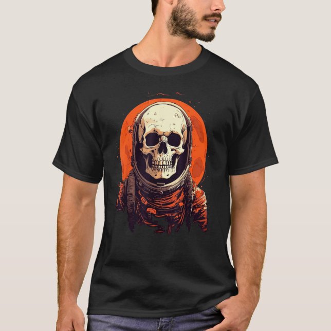 T-shirt Skeleton Astronaut Occupy Mars in Space Astronaut  (Devant)