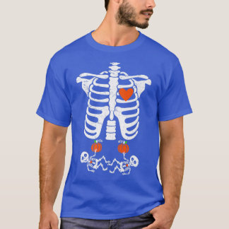 T-shirt Skeleton Baby Pregnant Xray Rib Cage Halloween Tha