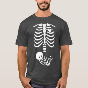 T-shirt Skeleton Baby Pregnant Xray Rib Cage pour Fall Hal