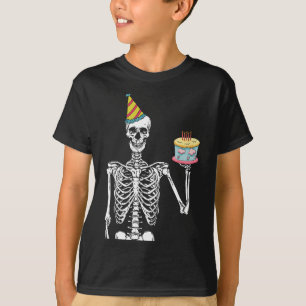 T-shirt Skeleton Birthday Party Lazy Halloween Costume Fun