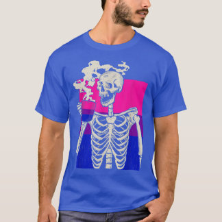 T-shirt Skeleton Boire Café LGBT Q Retro Biseual Prid