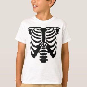 T-shirt SKELETON - Cagnotte à côtes et corde épinière