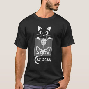 T-shirt Skeleton Cat Scan Ct Scaning Funny X Ray Pun mème