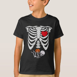 T-shirt Skeleton Coeur Halloween Costumes Par